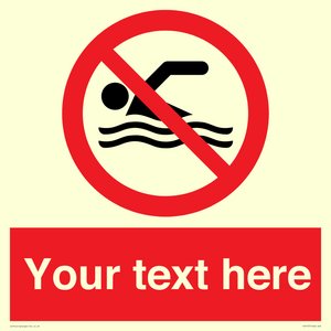 Custom prohibition no swimming